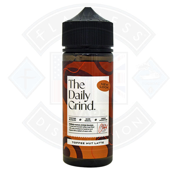 Buy The Daily Grind Toffee Nut Latte (New Look) 0mg 100ml Shortfill