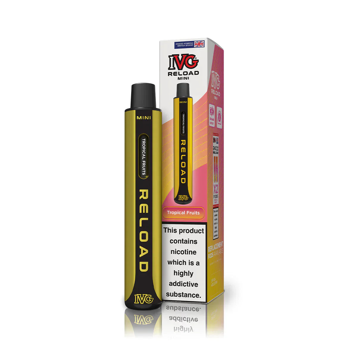 Buy IVG Reload Mini Pod Vape Kit Box Of 10 Tropical Fruits