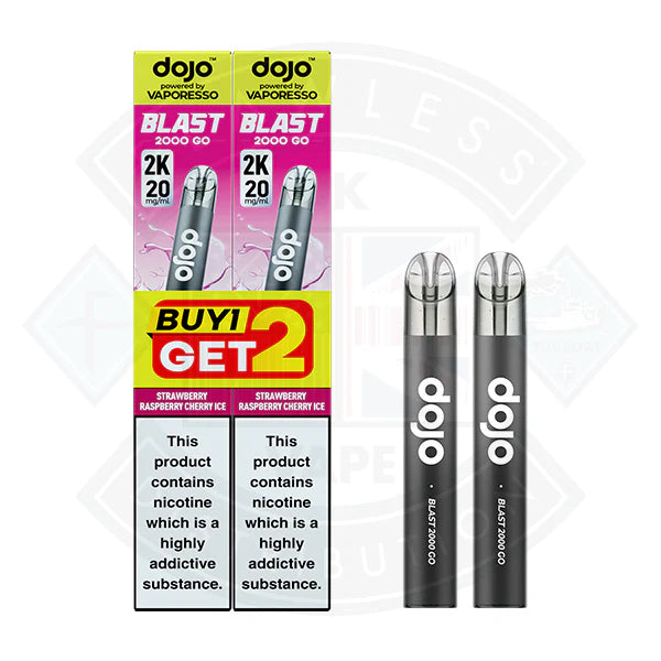 Buy Vaporesso DOJO BLAST 2000 GO TRANSPARENT KIT Bundle (20mg)
