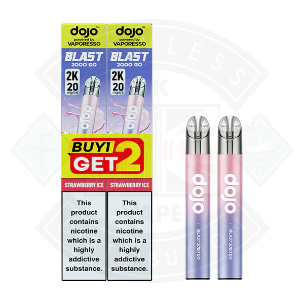 Buy Vaporesso DOJO BLAST 2000 GO TRANSPARENT KIT Bundle (20mg)