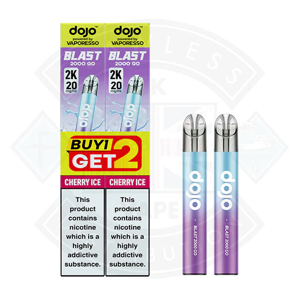 Buy Vaporesso DOJO BLAST 2000 GO TRANSPARENT KIT Bundle (20mg)