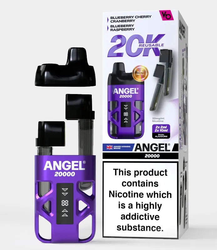 Buy Angel 20000 Disposable Vape Box of 5 Violet Edition