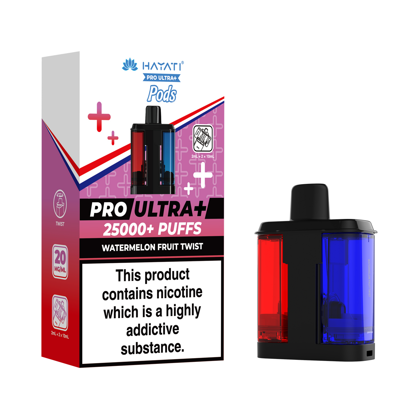 Buy Hayati Pro Ultra Plus 25k Prefilled Pods Pack of 5 Watermelon Fruit Twist