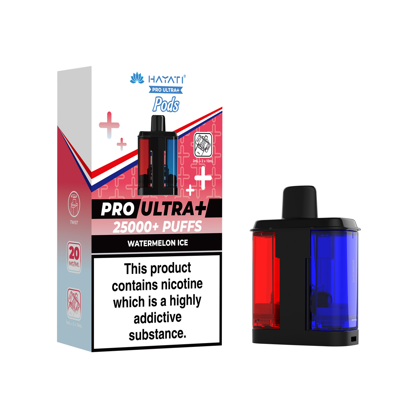 Buy Hayati Pro Ultra Plus 25k Prefilled Pods Pack of 5 Watermelon Ice