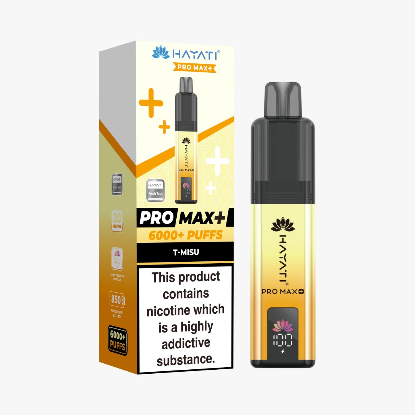 Buy Hayati Pro Max Plus 6000 Prefilled Vape Box of 5 T-Misu
