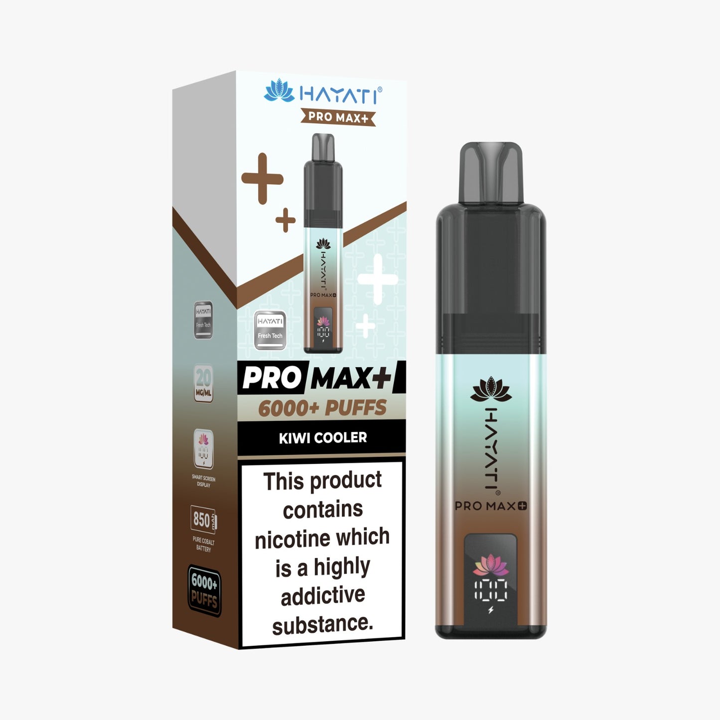 Buy Hayati Pro Max Plus 6000 Prefilled Vape Box of 5 Kiwi Cooler