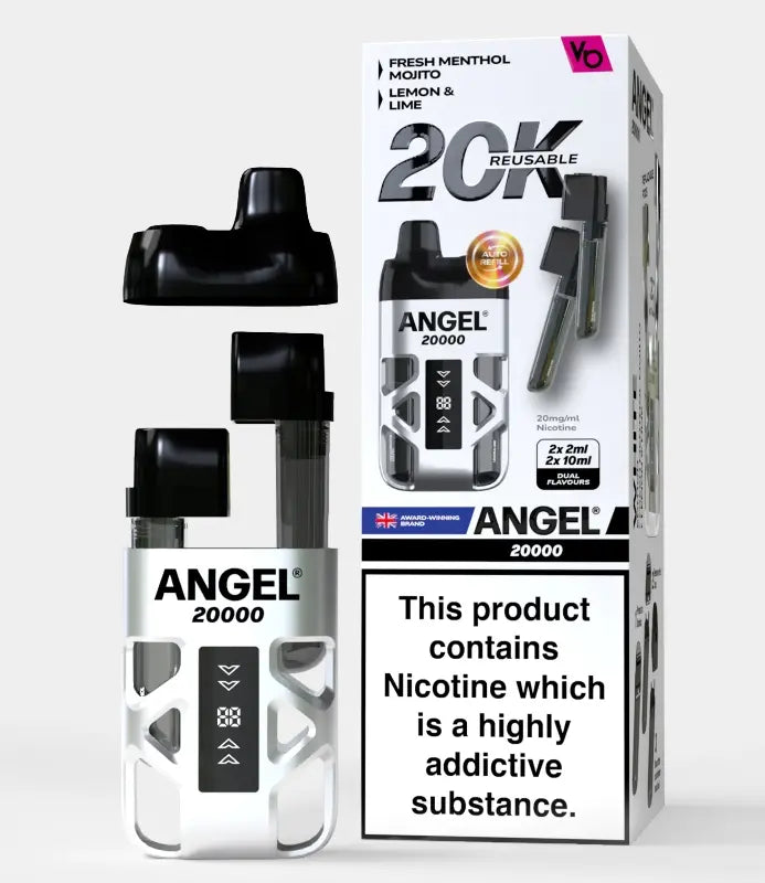 Buy Angel 20000 Disposable Vape Box of 5 White Edition