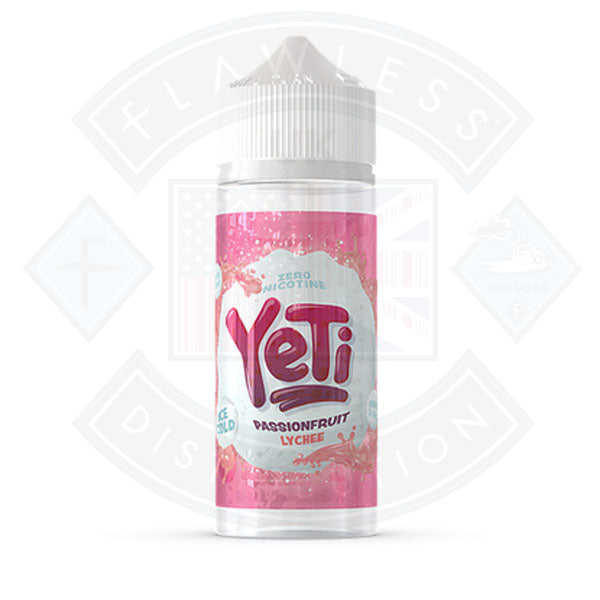 Buy Yeti Ice Cold Passionfruit Lychee 0mg 100ml Shortfill E-Liquid