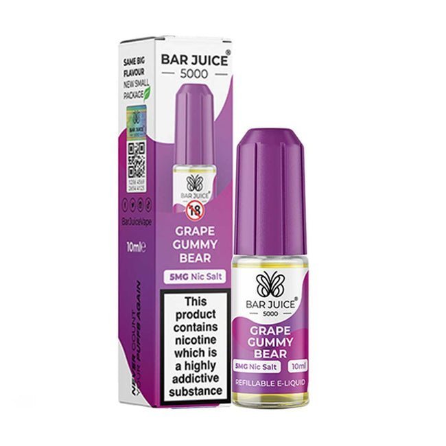 Buy Bar Juice 5000 10ml Nic Salt - Pack of 10 Grape Gummy Bear *New*