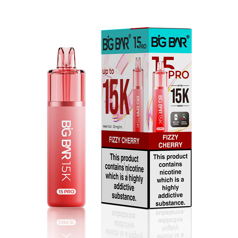 Buy Big Bar Pro 15k Vape Kit Box of 5 Fizzy Cherry