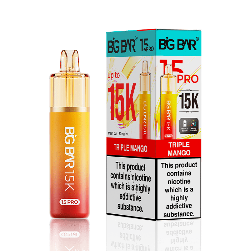 Buy Big Bar Pro 15k Vape Kit Box of 5 Triple Mango