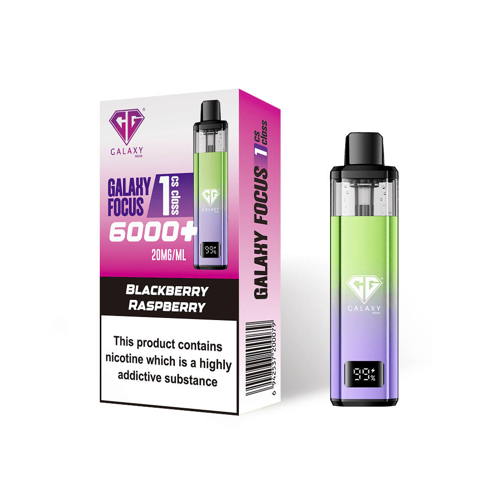 Buy Crystal Galaxy Focus 6000 Vape Kit Box of 5 Blackberry Raspberry