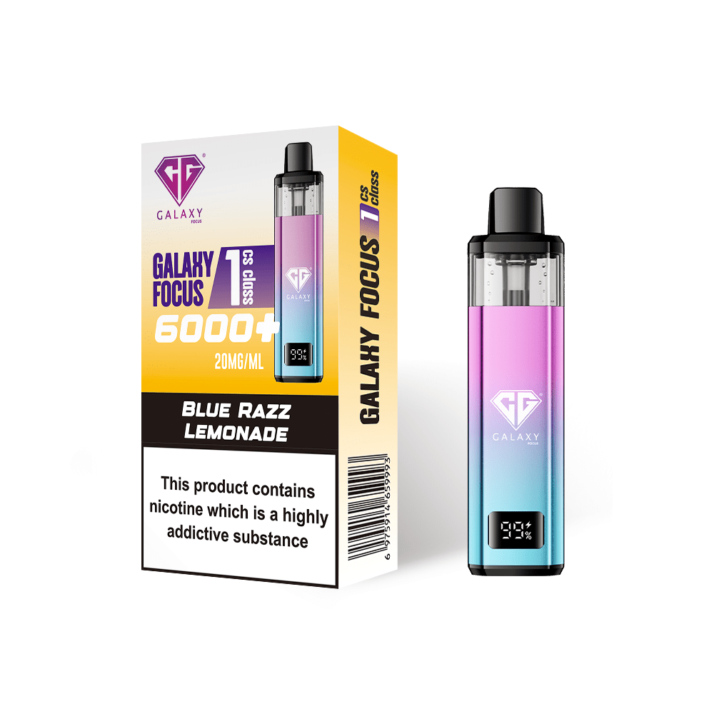 Buy Crystal Galaxy Focus 6000 Vape Kit Box of 5 Blue Razz Lemonade