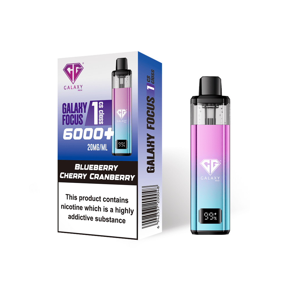 Buy Crystal Galaxy Focus 6000 Vape Kit Box of 5 Blueberry Cherry Cranberry