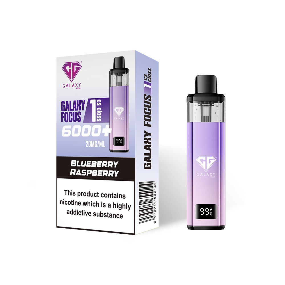 Buy Crystal Galaxy Focus 6000 Vape Kit Box of 5 Blueberry Raspberry