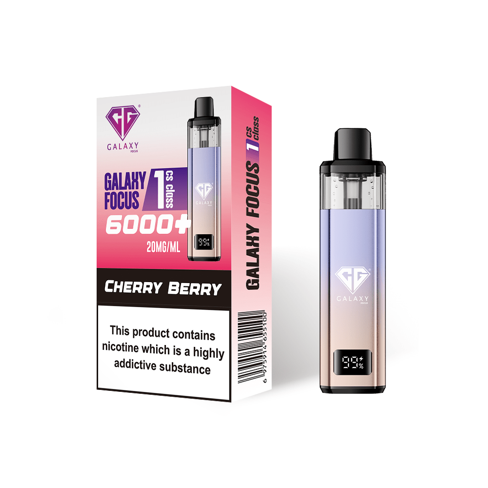 Buy Crystal Galaxy Focus 6000 Vape Kit Box of 5 Cherry Berry
