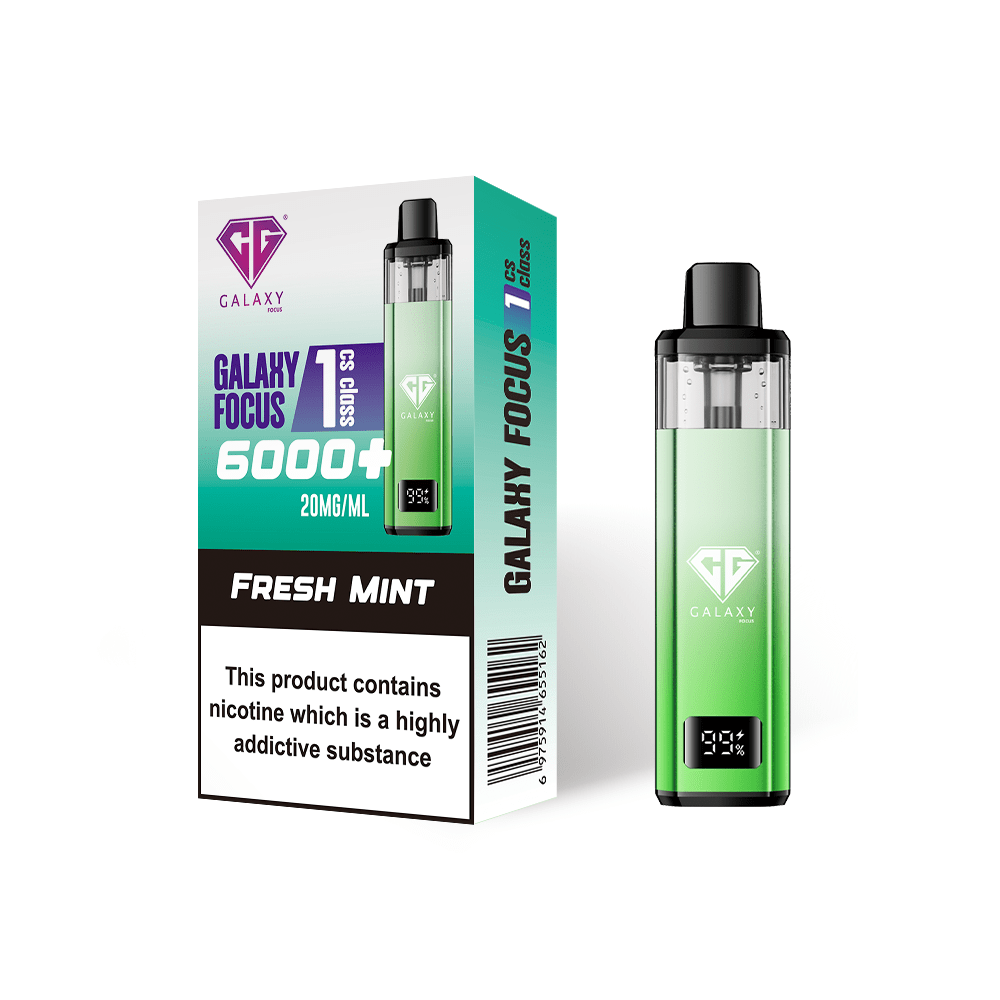 Buy Crystal Galaxy Focus 6000 Vape Kit Box of 5 Fresh Mint