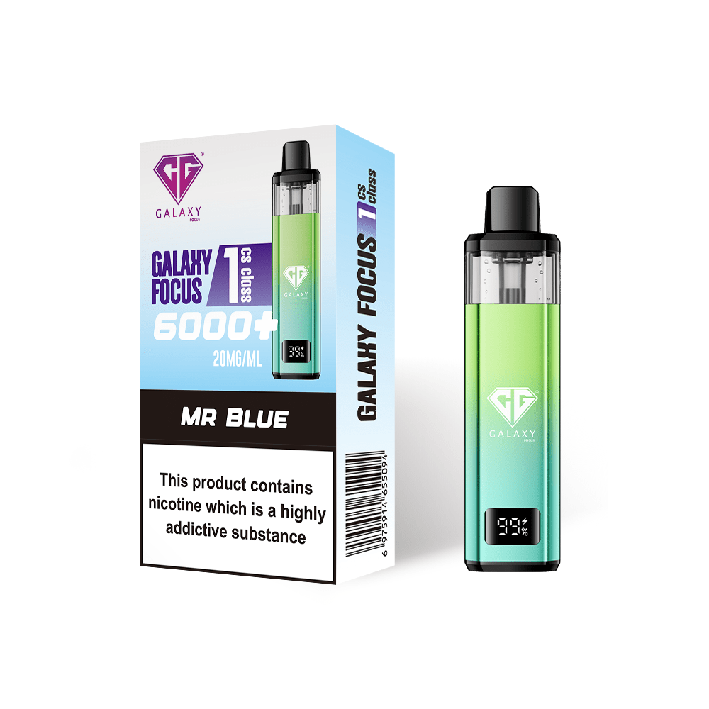 Buy Crystal Galaxy Focus 6000 Vape Kit Box of 5 Mr Blue