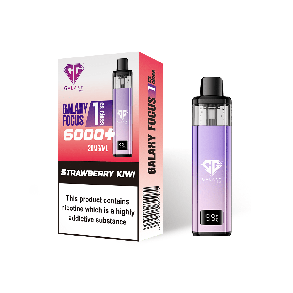 Buy Crystal Galaxy Focus 6000 Vape Kit Box of 5 Strawberry Kiwi