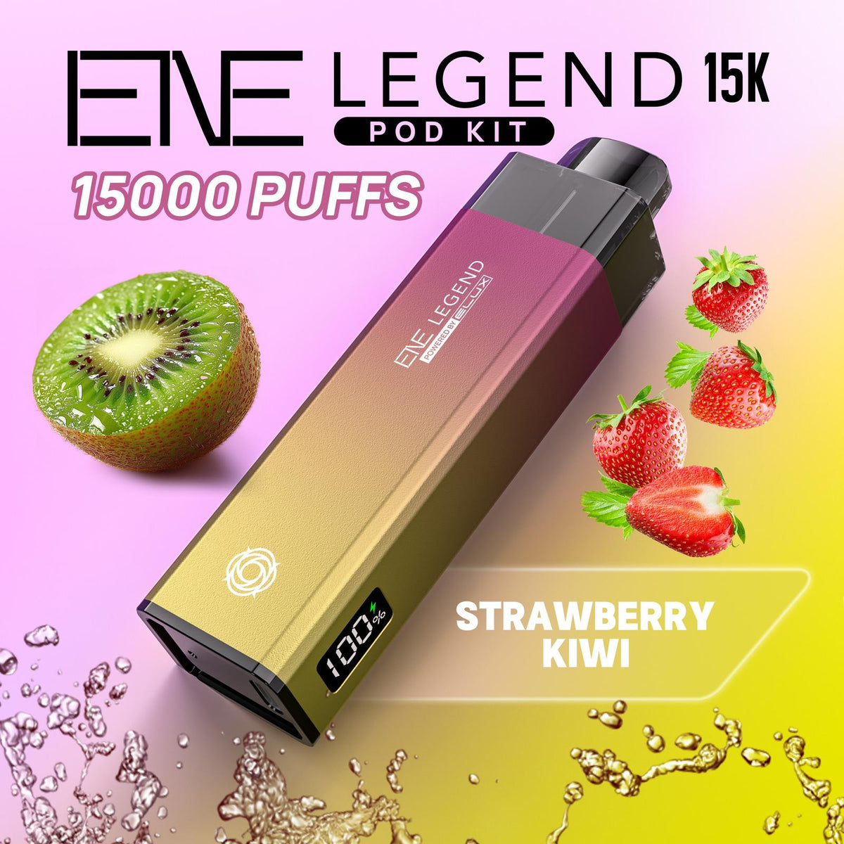 Buy Elux ENE Legend 15k Vape Pod Kit Box of 5 Strawberry Kiwi