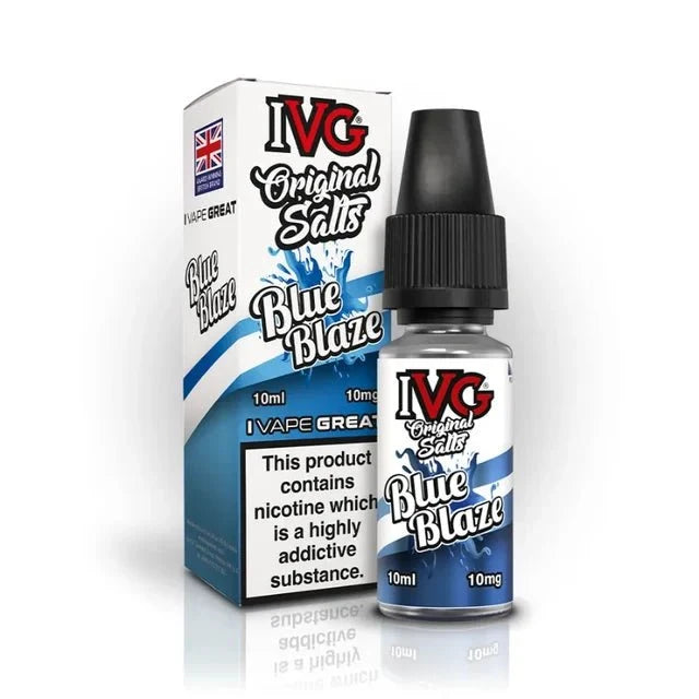 Buy IVG Original Nic Salts E-liquids 10ml Box of 10 Blue Blaze 10 mg