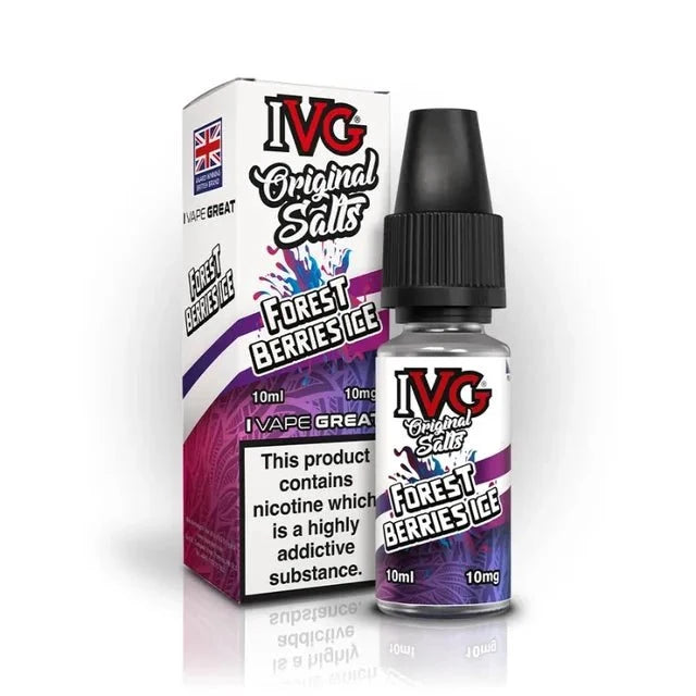 Buy IVG Original Nic Salts E-liquids 10ml Box of 10 Forest Berries Ice 10 mg