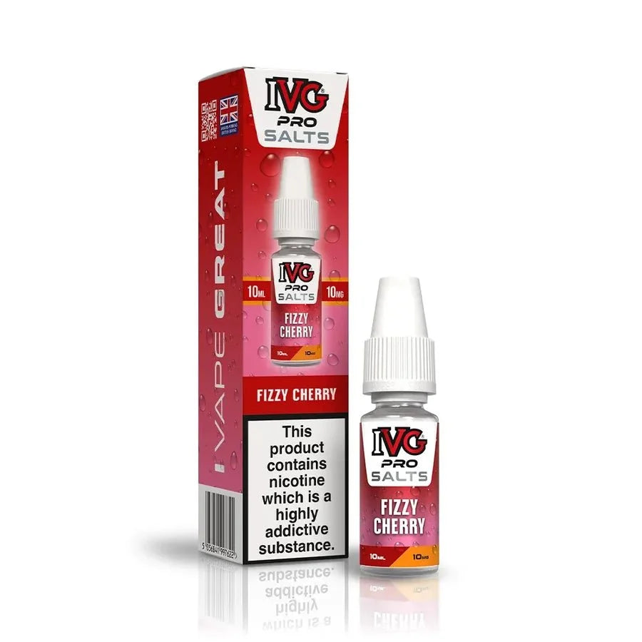 Buy IVG Pro Nic Salt 10ml E-liquids Box of 10 Fizzy Cherry
