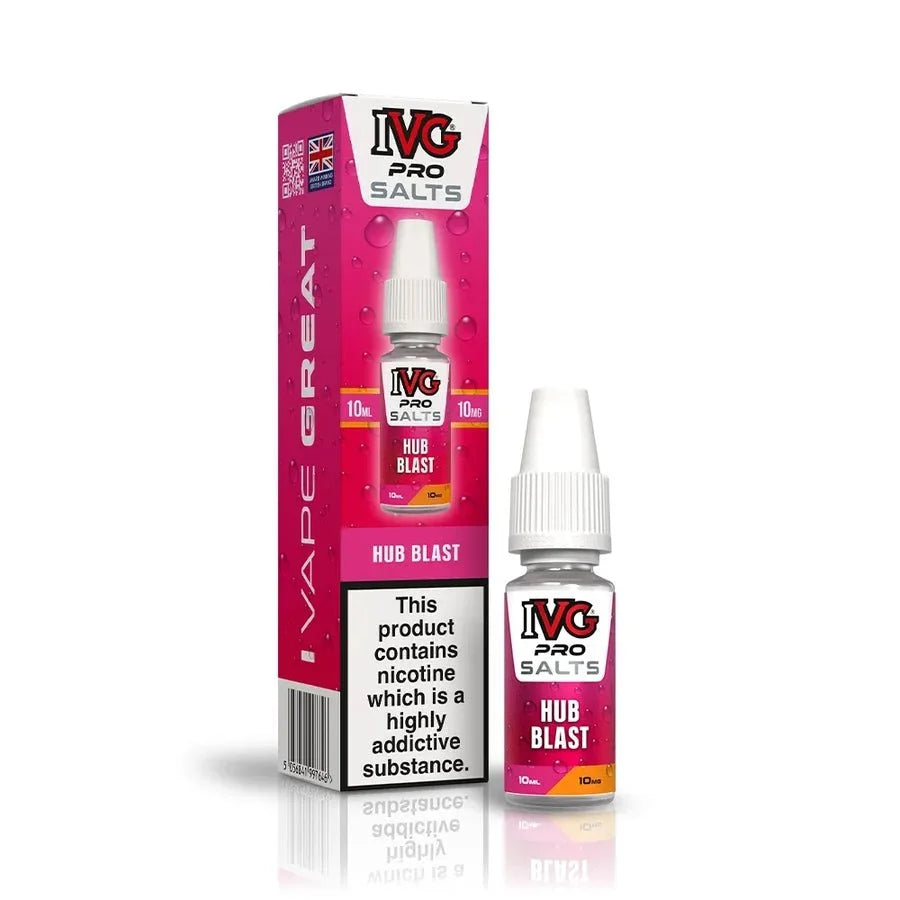 Buy IVG Pro Nic Salt 10ml E-liquids Box of 10 Hub Blast