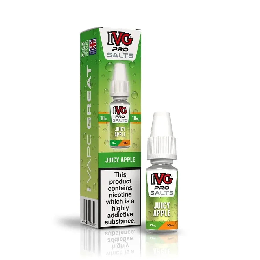 Buy IVG Pro Nic Salt 10ml E-liquids Box of 10 Juicy Apple