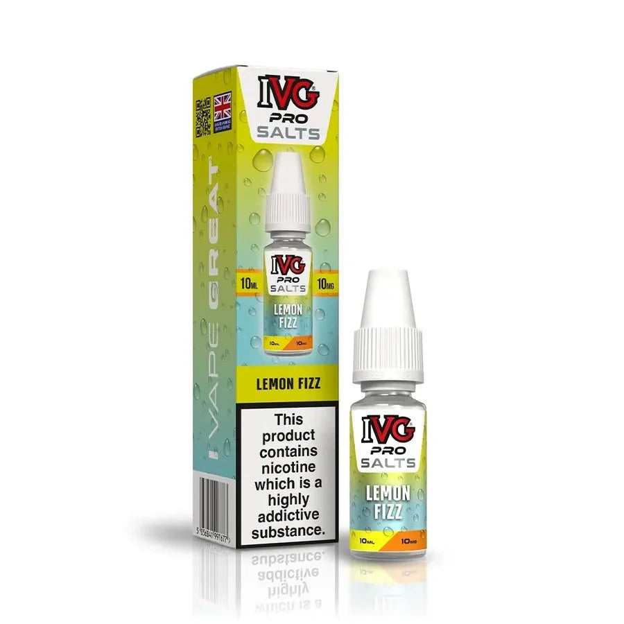Buy IVG Pro Nic Salt 10ml E-liquids Box of 10 Lemon Fizz