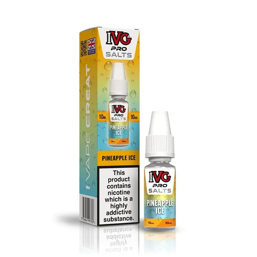Buy IVG Pro Nic Salt 10ml E-liquids Box of 10 Pineapple Ice