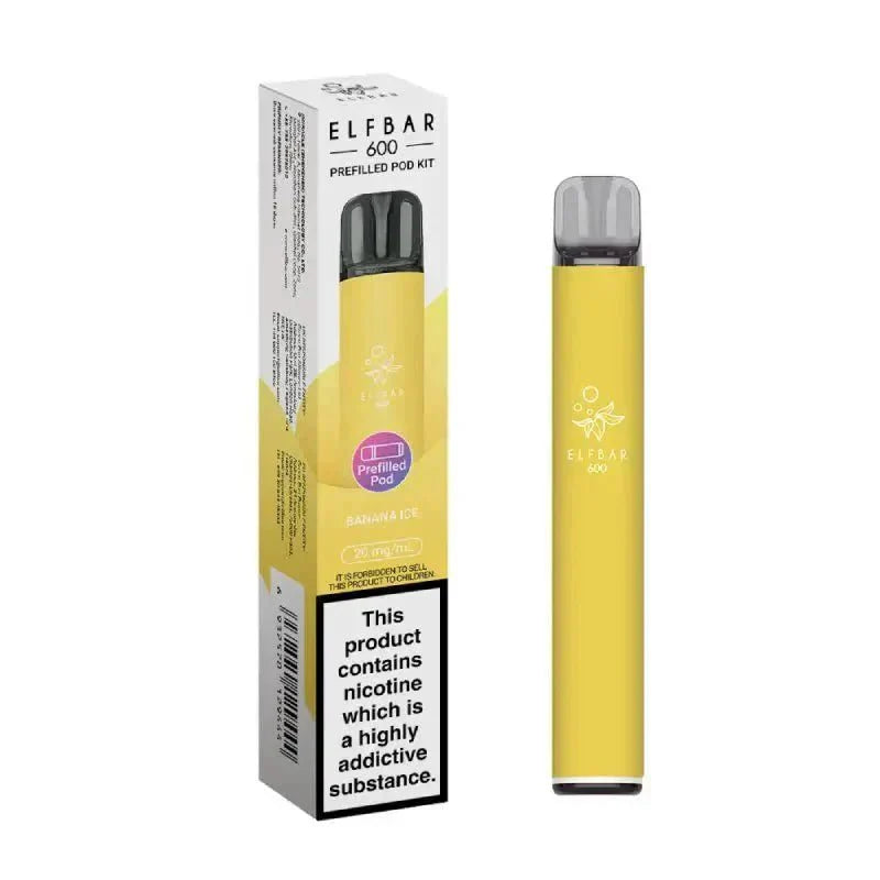 Buy Elf Bar 600 Prefilled Pod Kit Pack of 5 Banana Ice