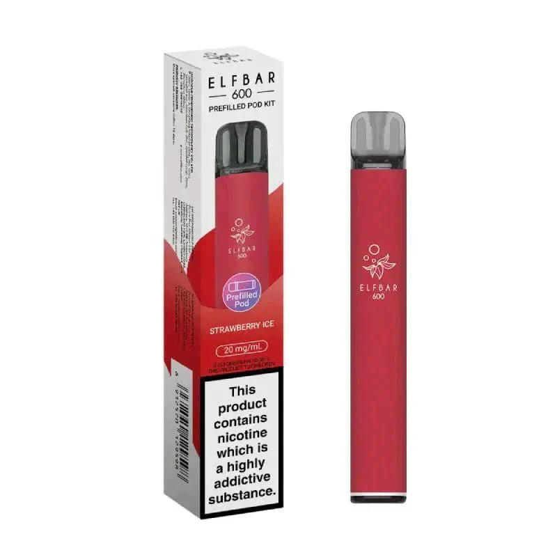 Buy Elf Bar 600 Prefilled Pod Kit Pack of 5 Strawberry Ice