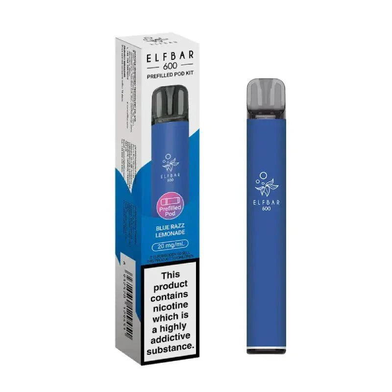 Buy Elf Bar 600 Prefilled Pod Kit Pack of 5 Blue Razz Lemonade