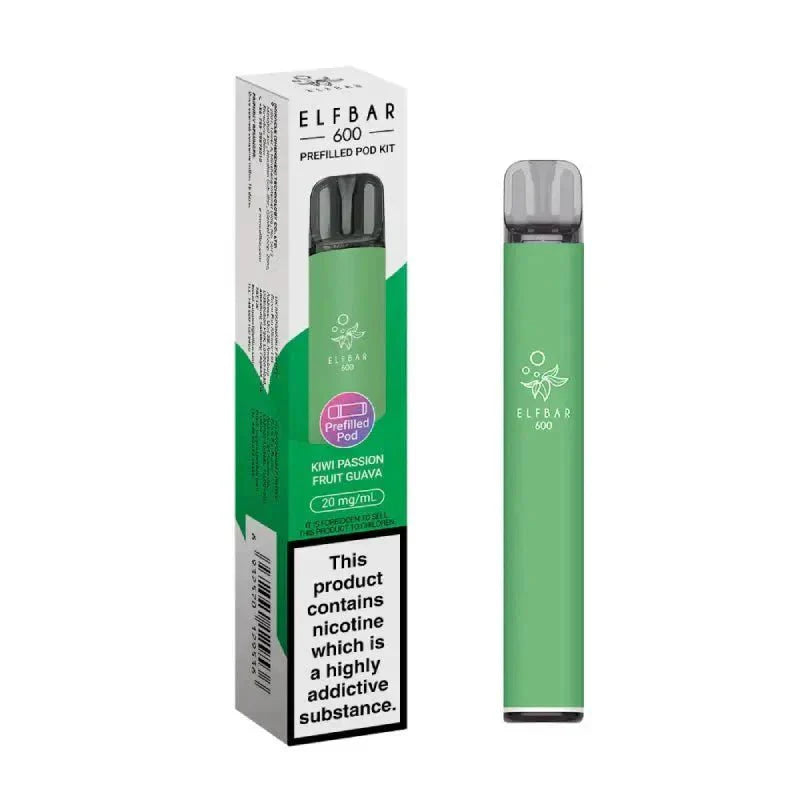 Buy Elf Bar 600 Prefilled Pod Kit Pack of 5 Kiwi Passionfruit Guava