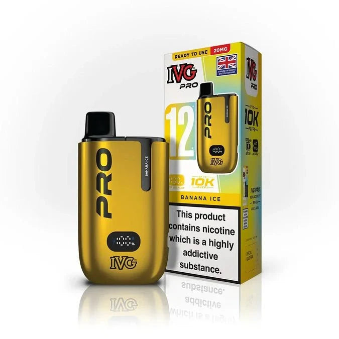 Buy IVG Pro 10K Prefilled Vape Pod Kit Box of 5 Banana Ice