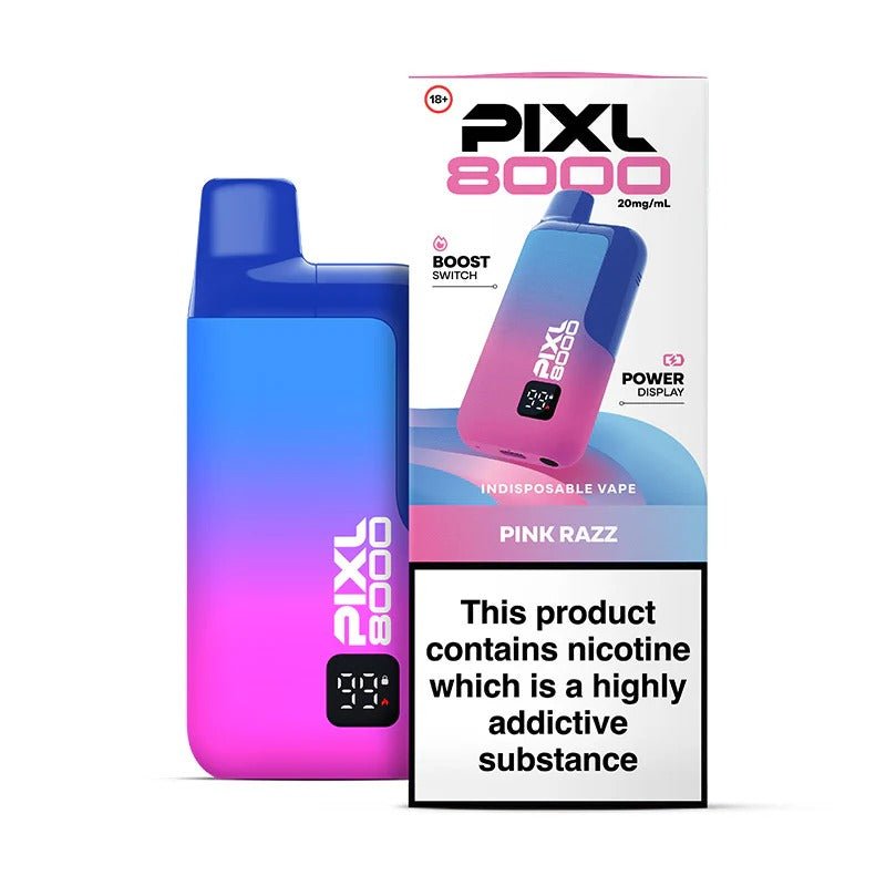 Buy PIXL 8000 Prefilled Pod Vape Kit Pack of 5 Pink Razz