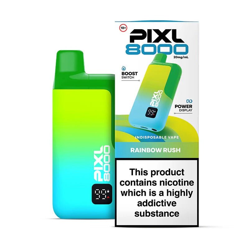 Buy PIXL 8000 Prefilled Pod Vape Kit Pack of 10 Rainbow Rush