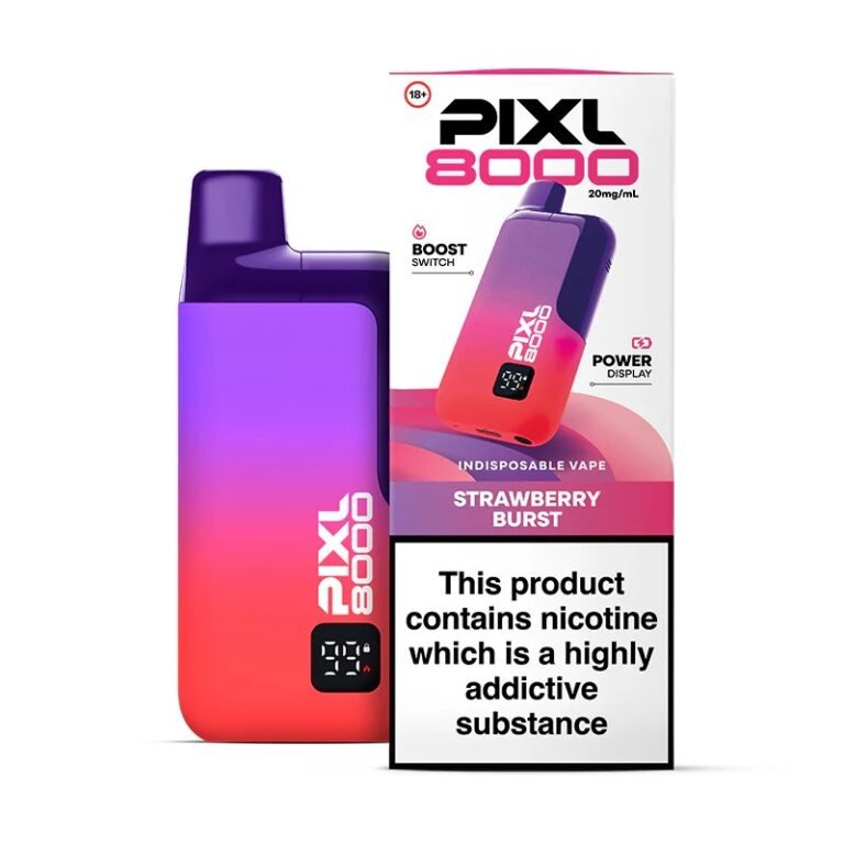 Buy PIXL 8000 Prefilled Pod Vape Kit Pack of 10 Strawberry Burst