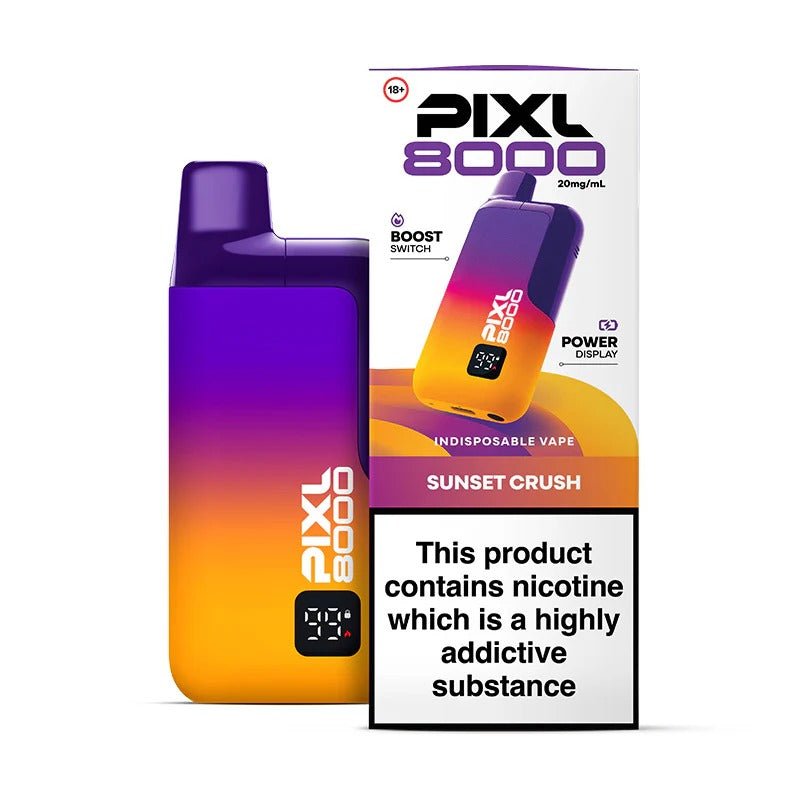 Buy PIXL 8000 Prefilled Pod Vape Kit Pack of 5 Sunset Crush