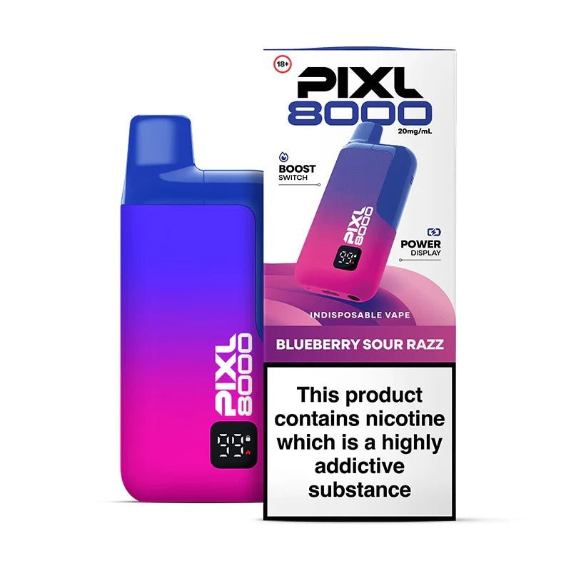 Buy PIXL 8000 Prefilled Pod Vape Kit Pack of 5 Blueberry Sour Razz