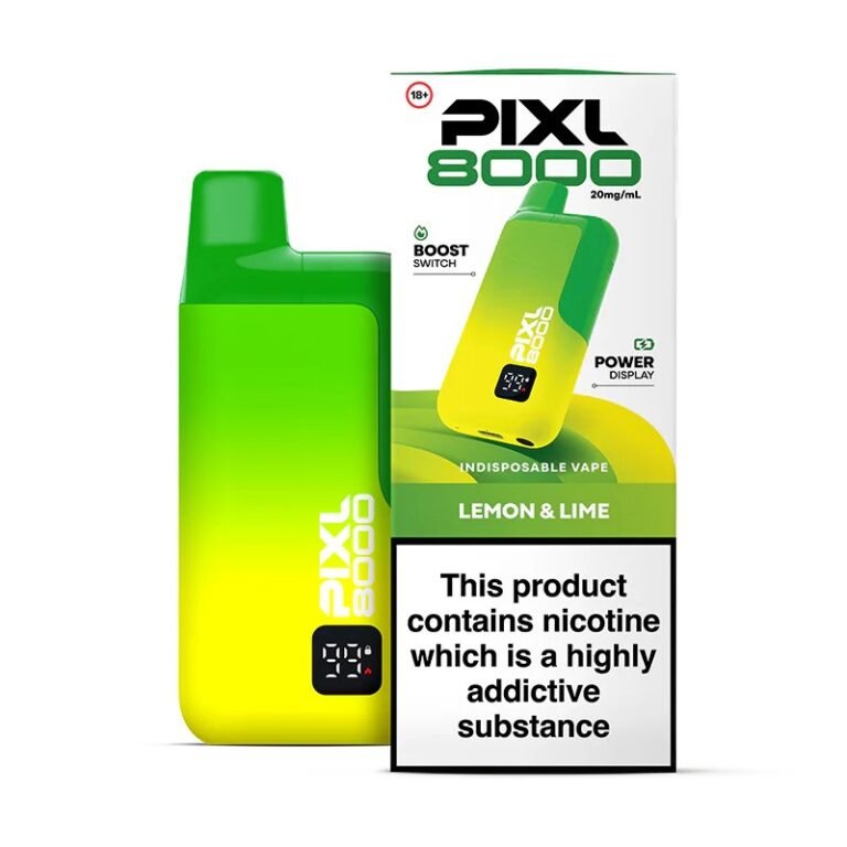 Buy PIXL 8000 Prefilled Pod Vape Kit Pack of 5 Lemon & Lime
