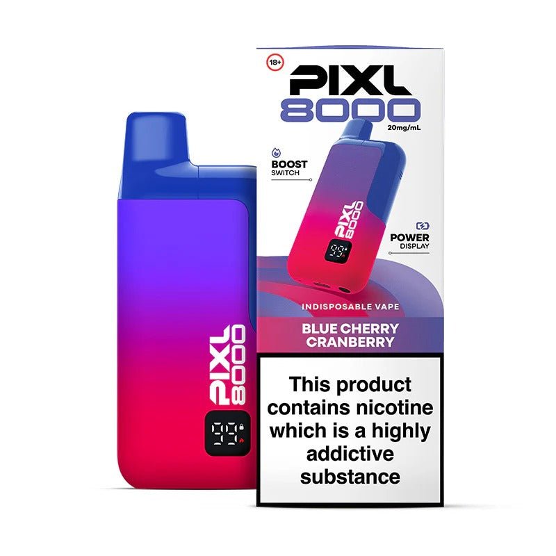 Buy PIXL 8000 Prefilled Pod Vape Kit Pack of 5 Blue Cherry Cranberry