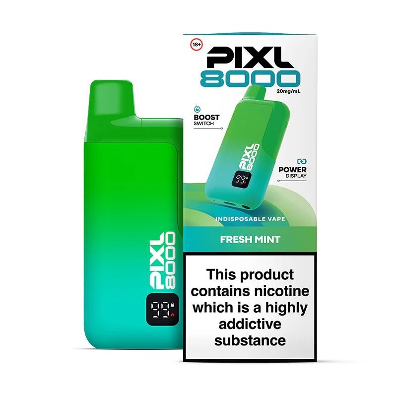 Buy PIXL 8000 Prefilled Pod Vape Kit Pack of 10 Fresh Mint