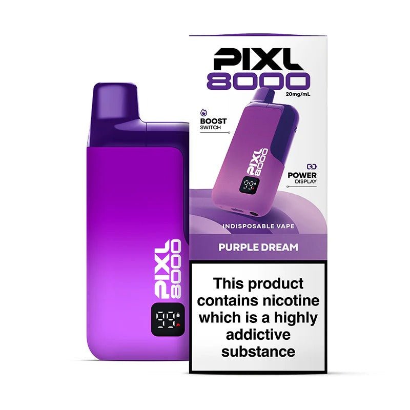 Buy PIXL 8000 Prefilled Pod Vape Kit Pack of 10 Purple Dream