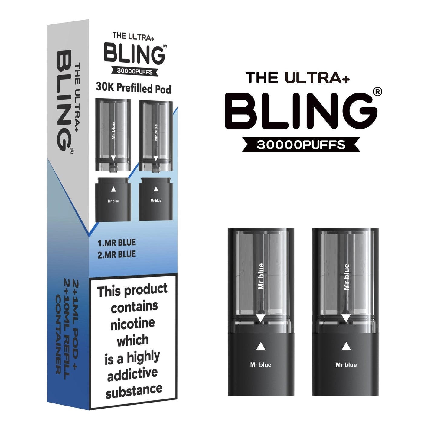 Buy The Bling Ultra Plus 30k Replacement Pods Pack of 5 Mr Blue