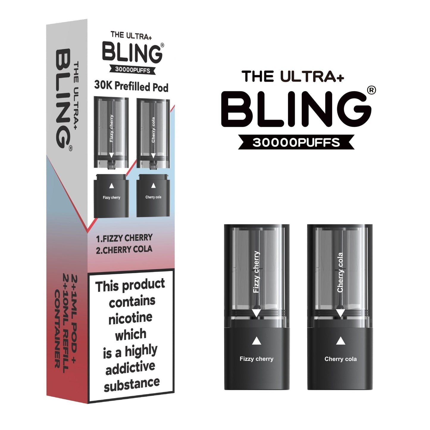 Buy The Bling Ultra Plus 30k Replacement Pods Pack of 5 Fizzy Cherry Cherry Cola