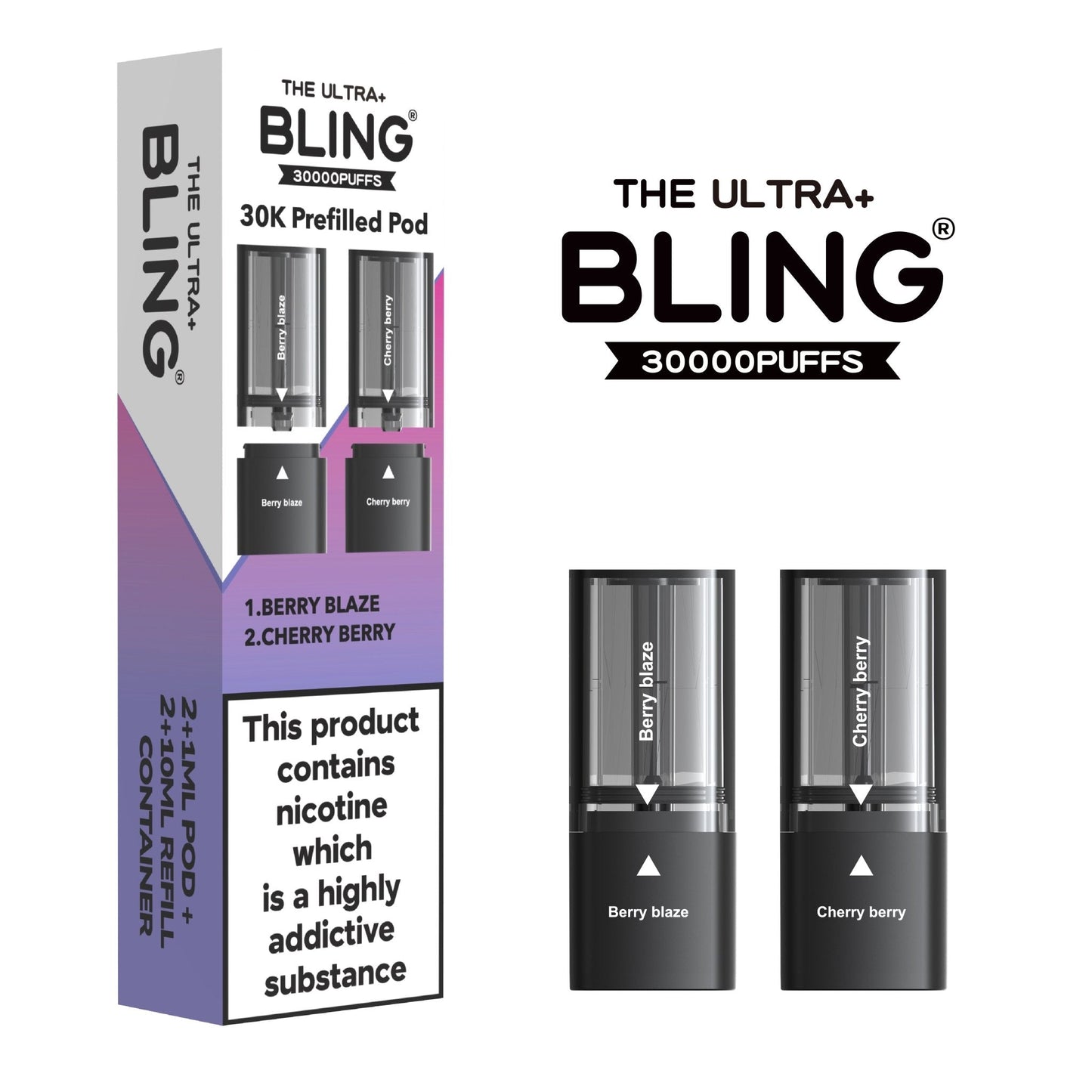 Buy The Bling Ultra Plus 30k Replacement Pods Pack of 5 Berry Blaze Cherry Berry