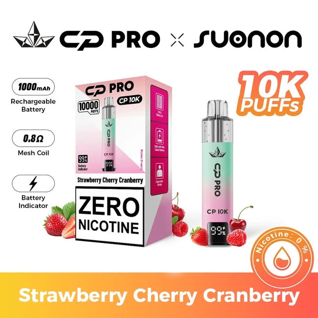 Buy CP PRO CP 10K Kit – 0mg Nicotine Box of 5 Strawberry Cherry Cranberry