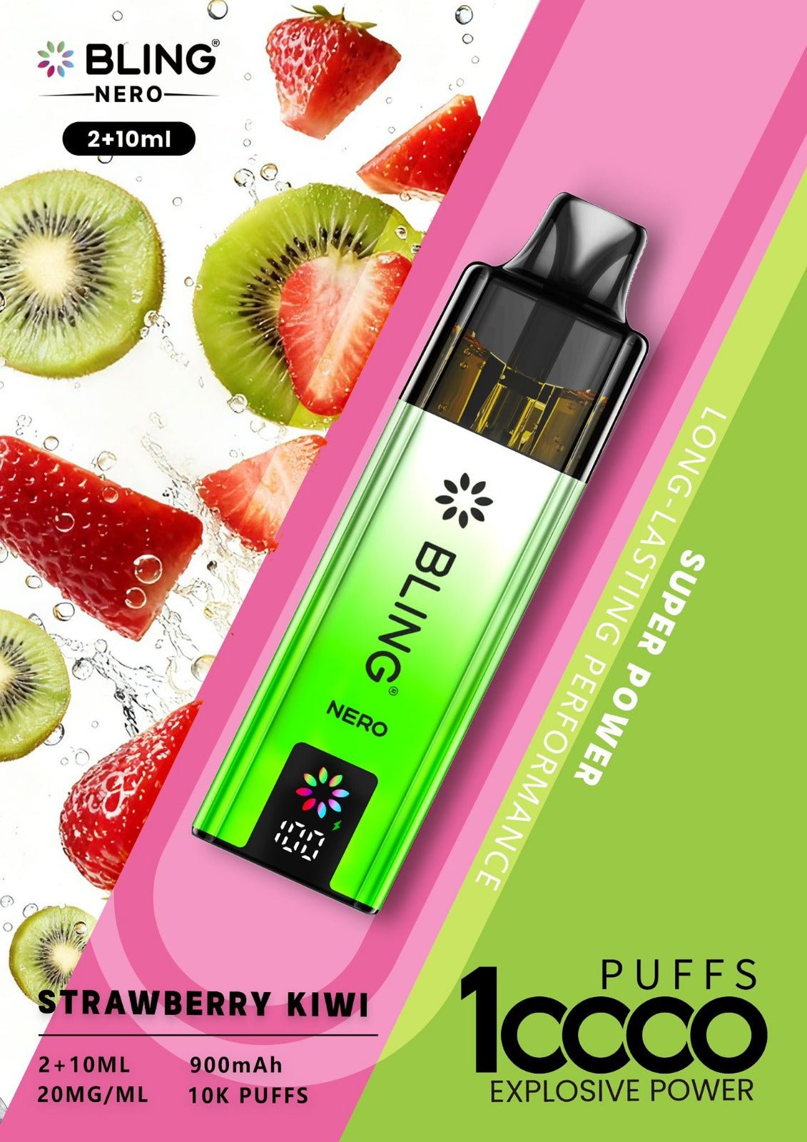 Buy Crystal Bling Nero 10k Vape Kit Box of 5